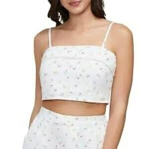 NWT Wildfox Odessa Linen Blend Top in Snow White Floral Ditsy, L
